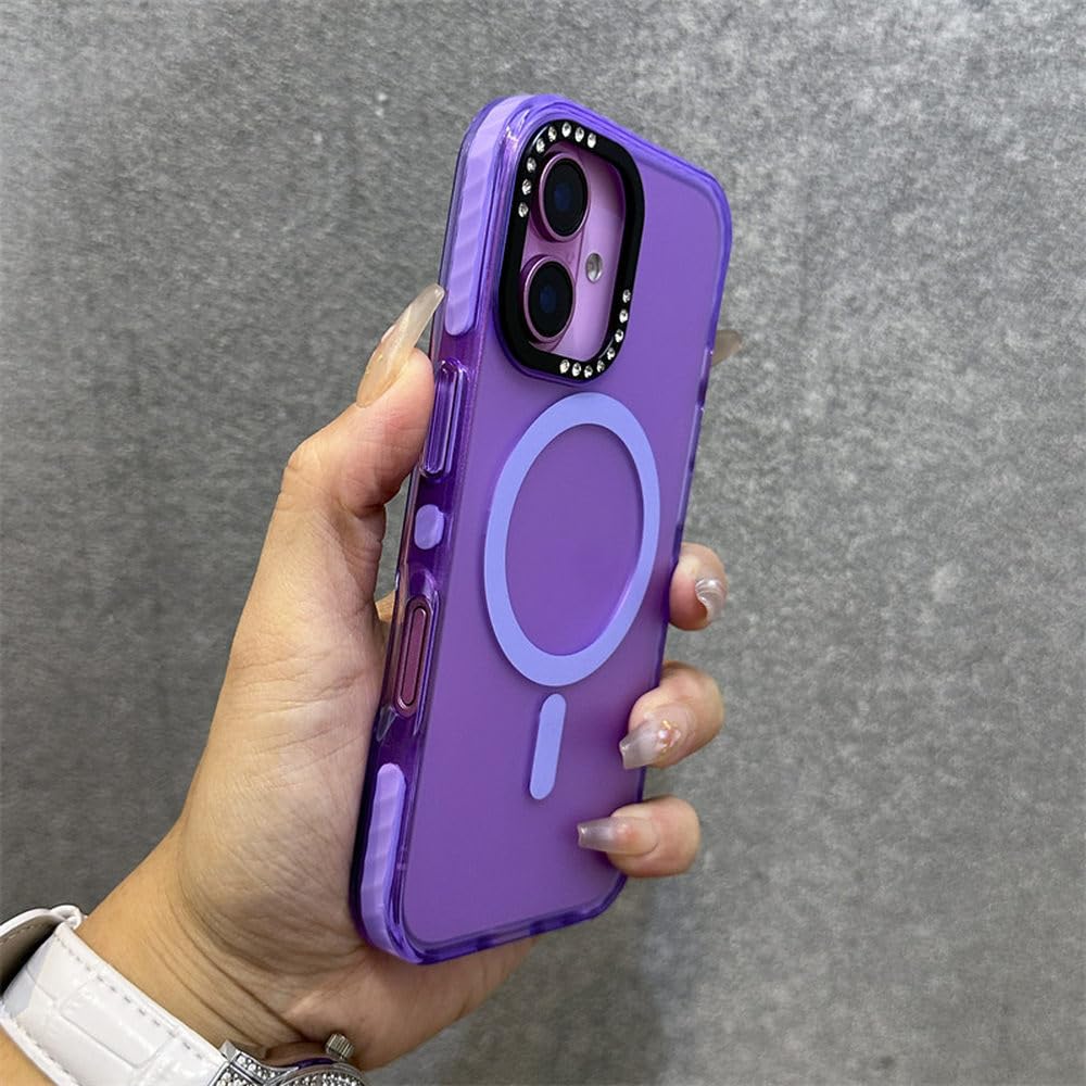Coque iPhone 14 violette de qualité supérieure à effet laser et induction fluide