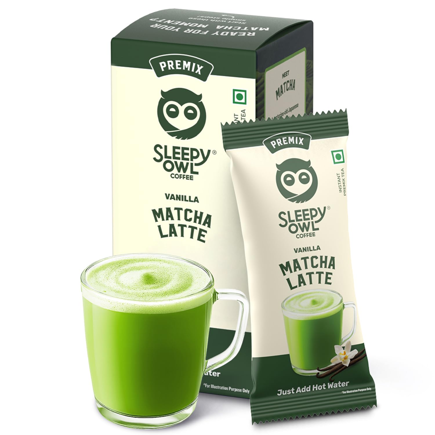 Sleepy Owl Vanilla Matcha Premix, Sourced From Japan, Frothy & Creamy Cafe-Style Matcha at Home, Just Add Hot Water, Pack of 3 Sachets, 54g (18g x 3)-image-27
