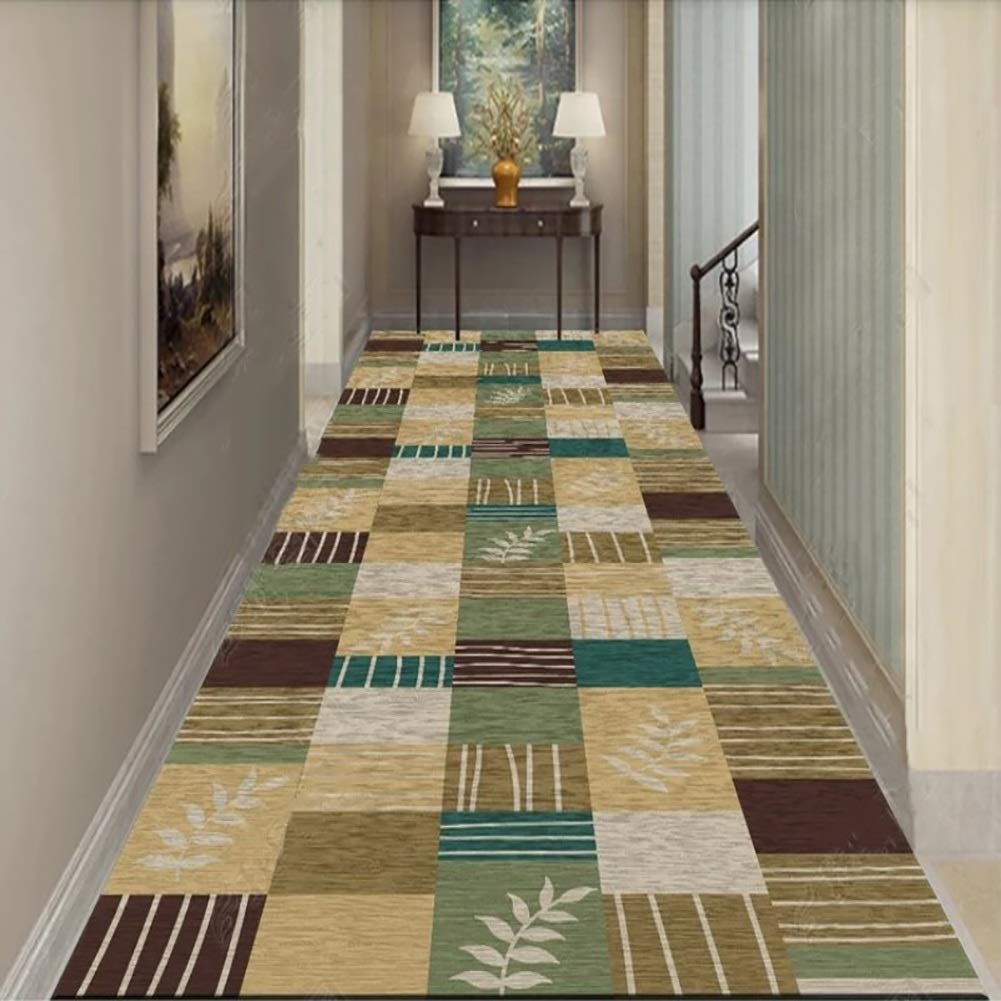 ZXL Dywan do korytarza w stylu europejskim, dywanik dywanik dywanik dywanik do kuchni wejścia sypialni, 80 cm/120 cm/140 cm szerokości (kolor: Styl 1, rozmiar: 80 x 160 cm)