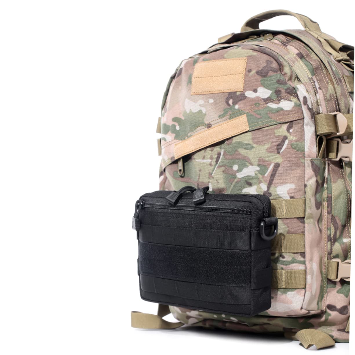 INOOMP 3pezzi Borsa Da Montagna Per Escursioni Piccola e Resistente Per Attività Outdoor Nera