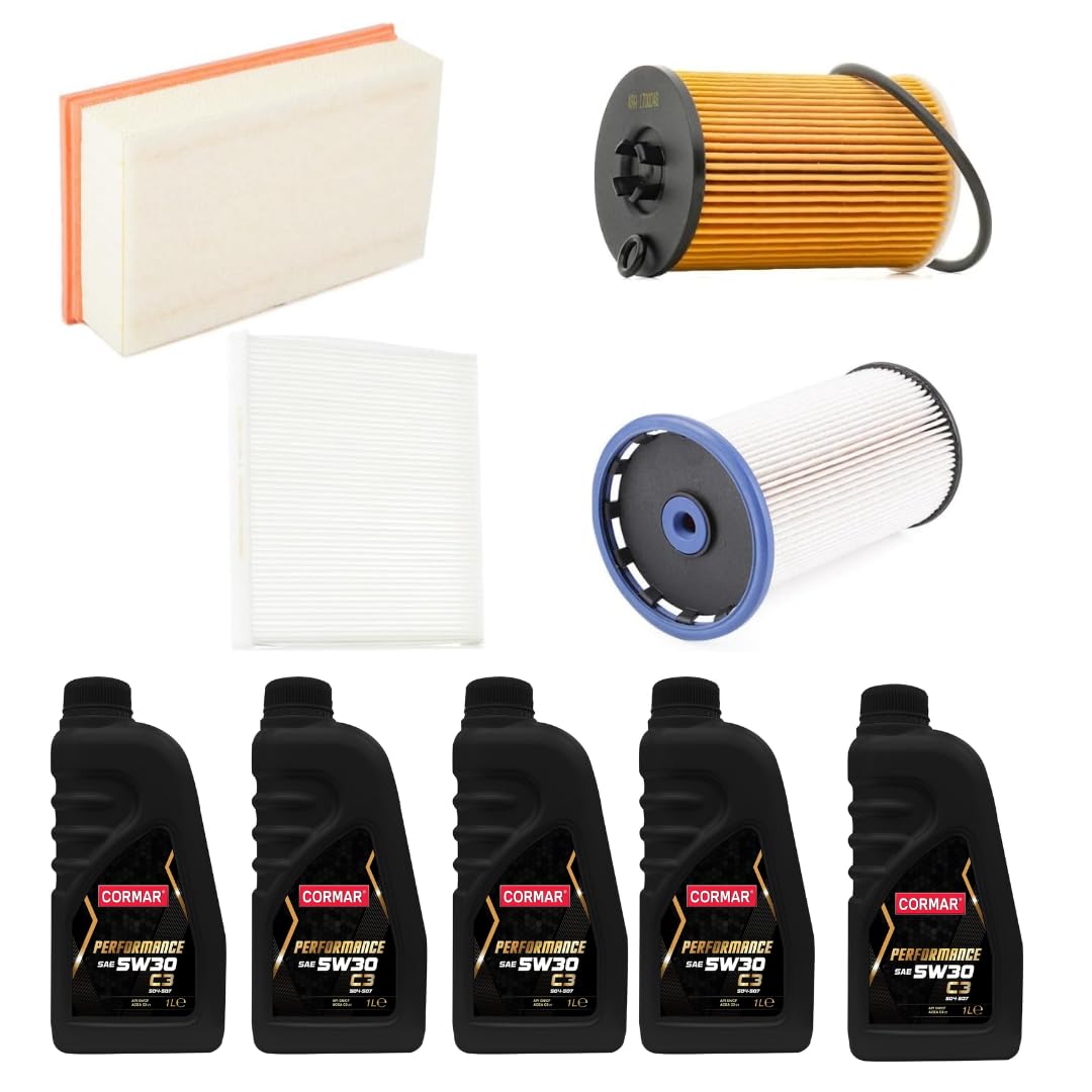 CORMAR KIT TAGLIANDO COMPLETO FILTRI COMPATIBILE CON VW GOLF VII 7 1.6 TDI