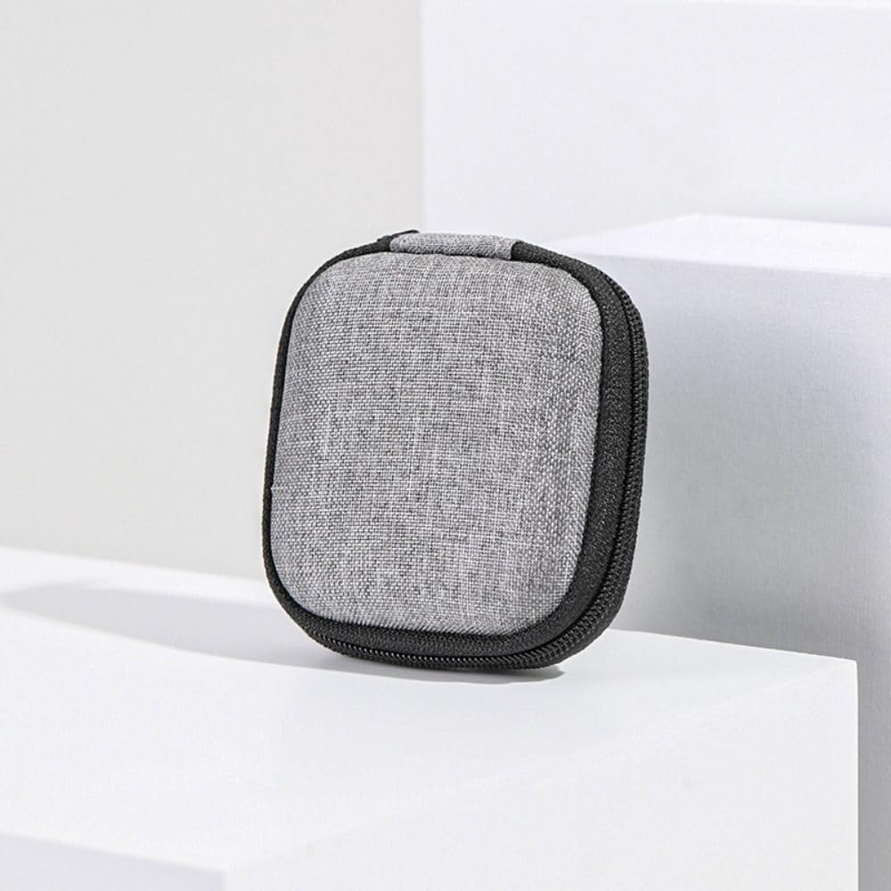Charger Data Cable Organizer Earphone Portable U Disk Protective Cover Mini Accessories Digital Storage Bag(S-Square)