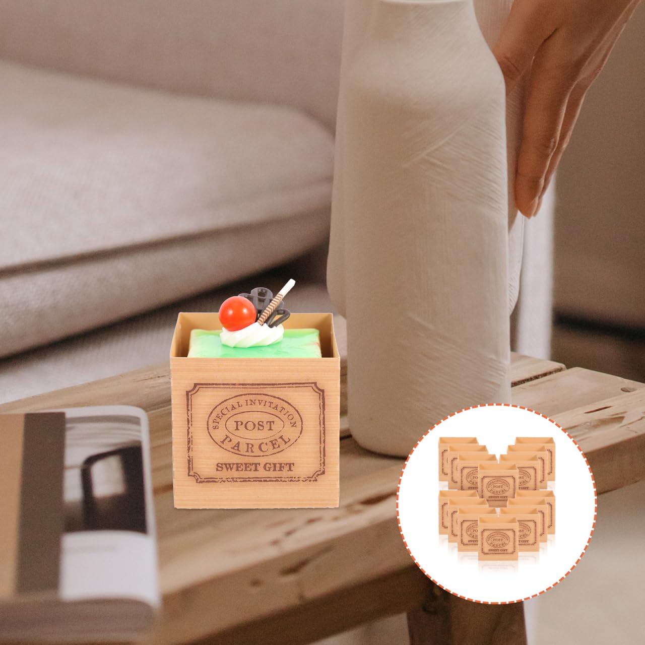 Hemoton 20Pcs Disposable Baking Cups with Bases 2.36X2.36X2.28 Inch Heat-Resistant Paper Cupcake Liners for Muffins Cakes and Desserts Ideal for Baking Parties Weddings and Family Gatherings