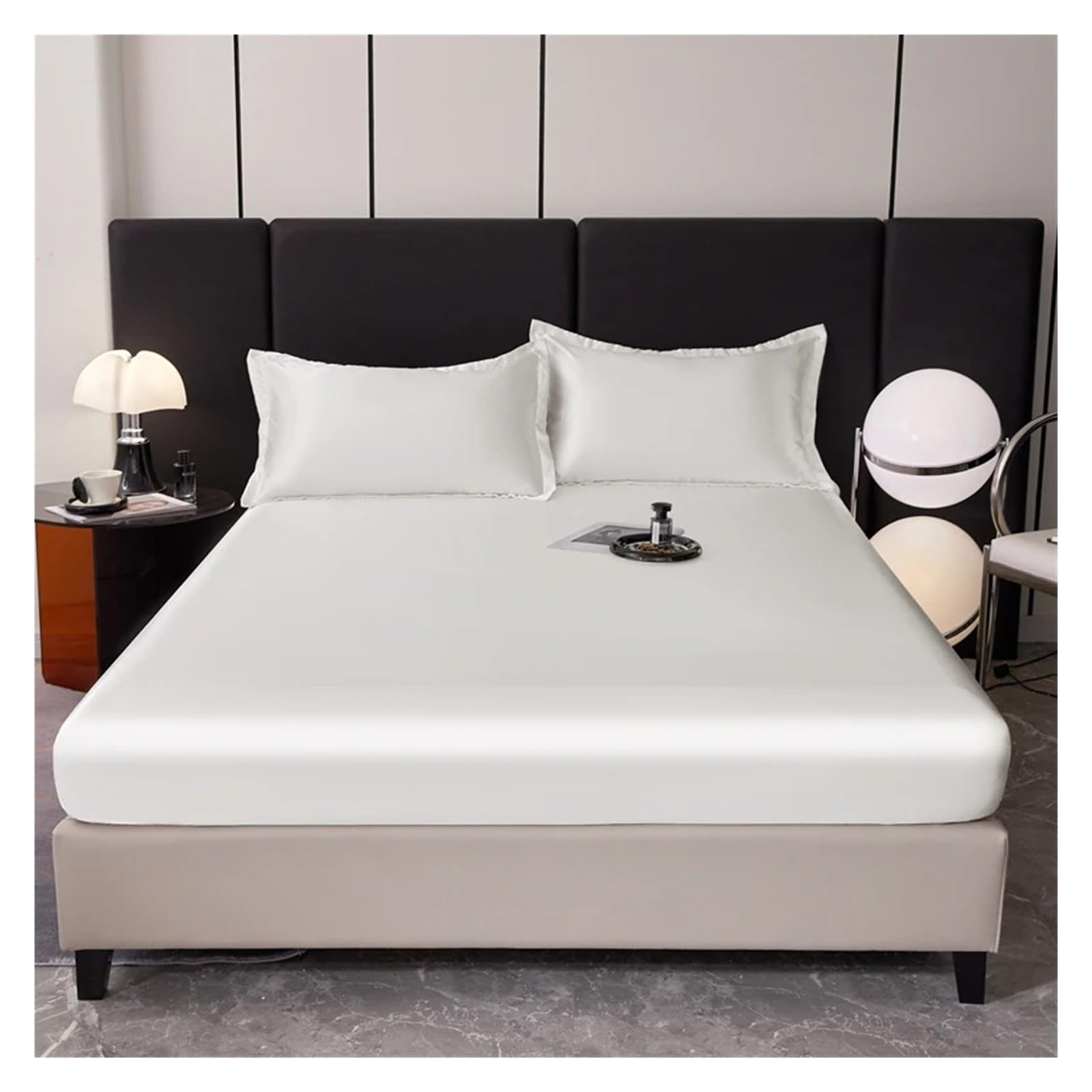 Sobrecolchón Acolchado de Microfibra Funda de colchón Sábana Ajustable de Color sólido con Banda elástica Sábana de Cama Hotel en casa Sábana Ajustable(Pink,120x200x25cm 1Pc)
