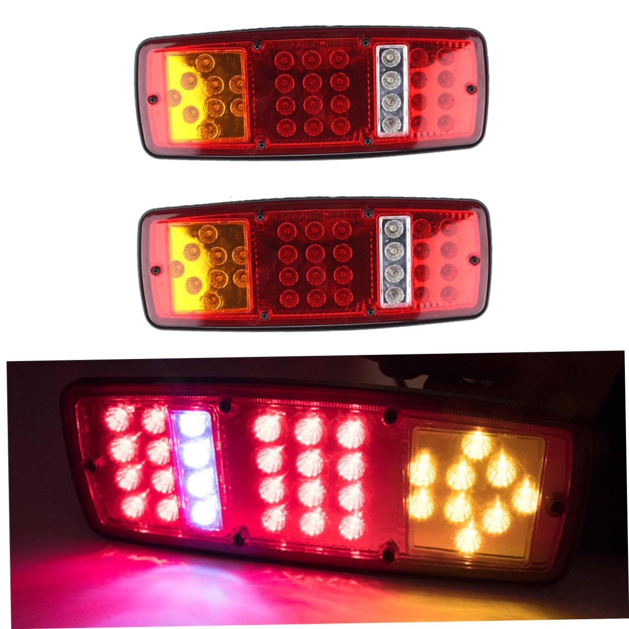 Coppia di Luci Posteriori a Freccia LED 12v per Camion