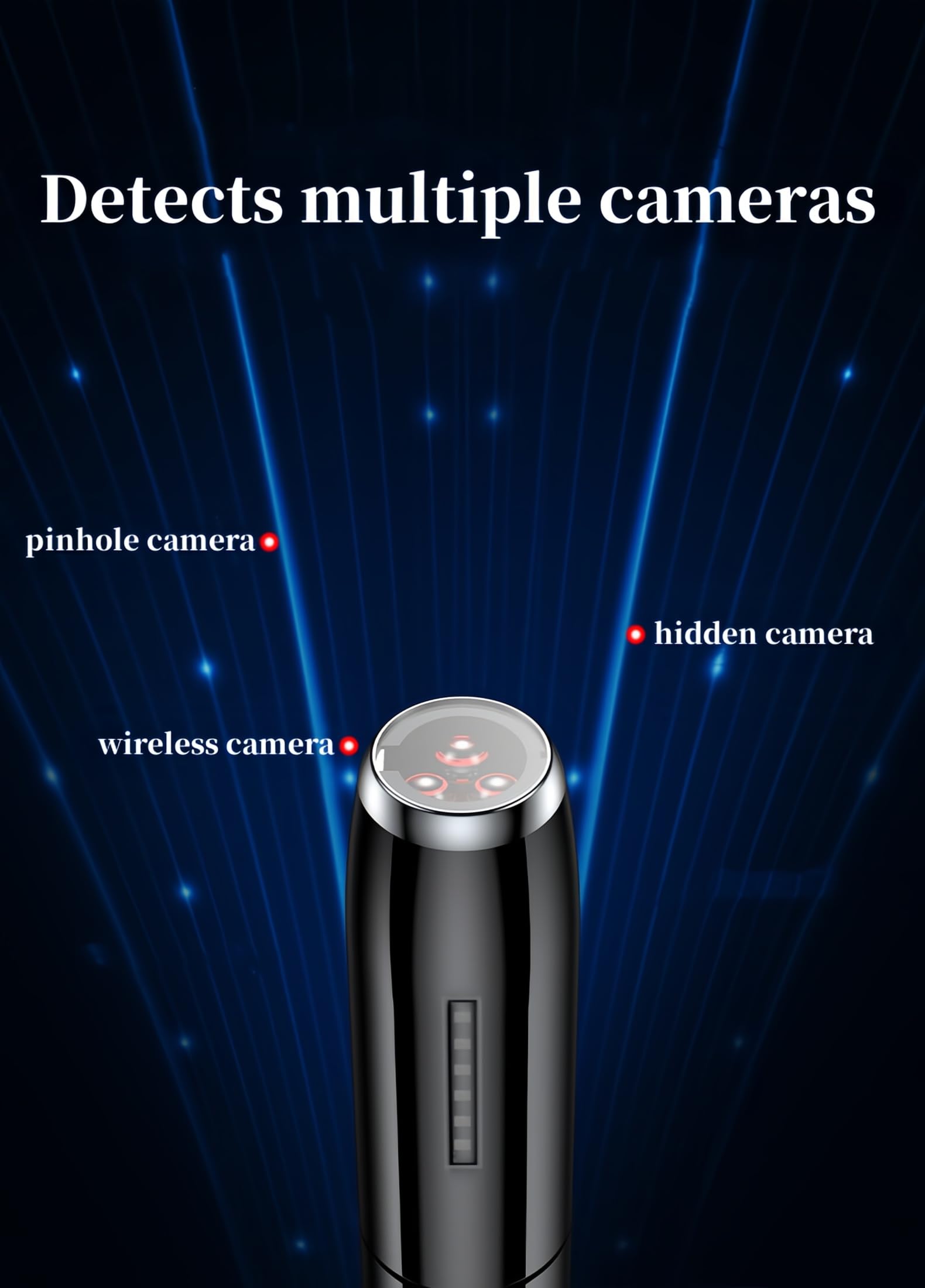 Lancoon Hidden Camera Detector Anti Spy Bug Wireless Signal Device Privacy Protector Scan Tracker Finder Device Detection Pen for Car Office Home Travel - Image 3