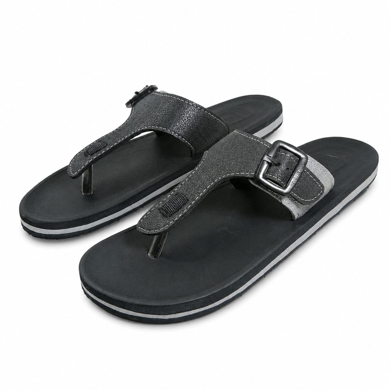 Men’s Casual Flip Flop Slippers | Comfortable Lightweight Anti Slip Daily Wear Sandals for Men | Stylish Buckle Design Outdoor Indoor Chappal-image-24