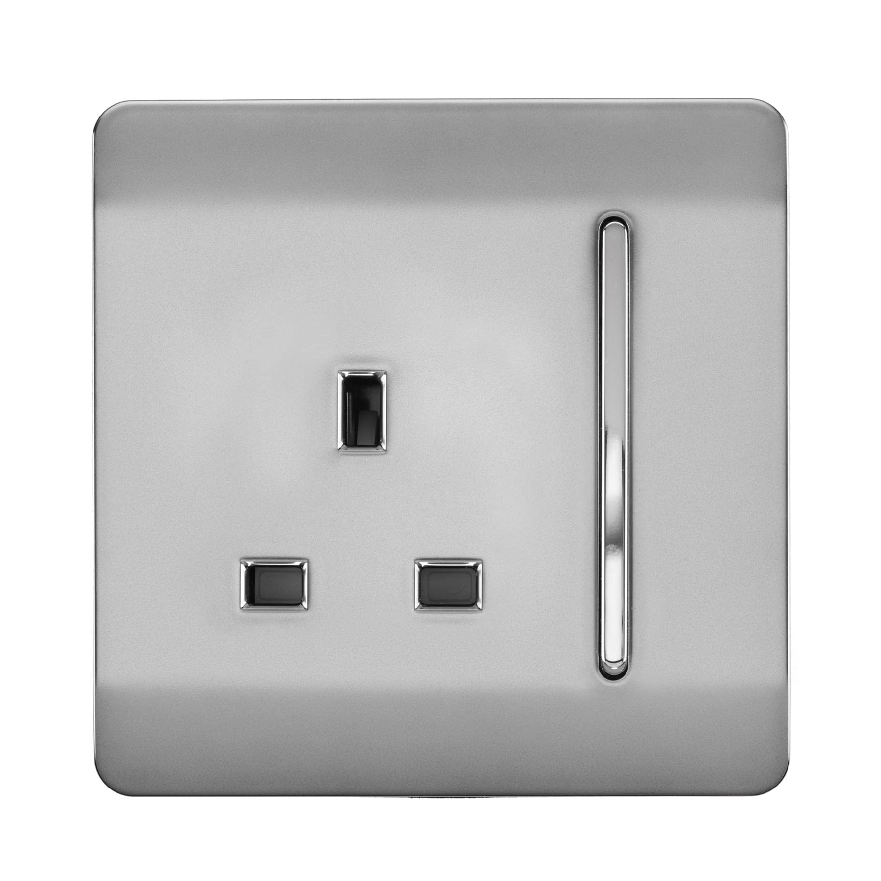 Trendi Switch Plug Socket, Steel
