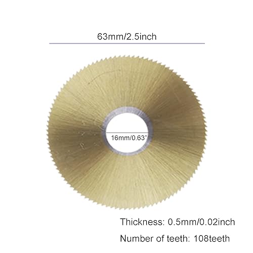 Miniatura 3 de Hojas de sierra de acero de alta velocidad de 2 piezas de 2.480 in y hoja de sierra de diamante de 2.4 "para corte de tablero de PCB de bambú de