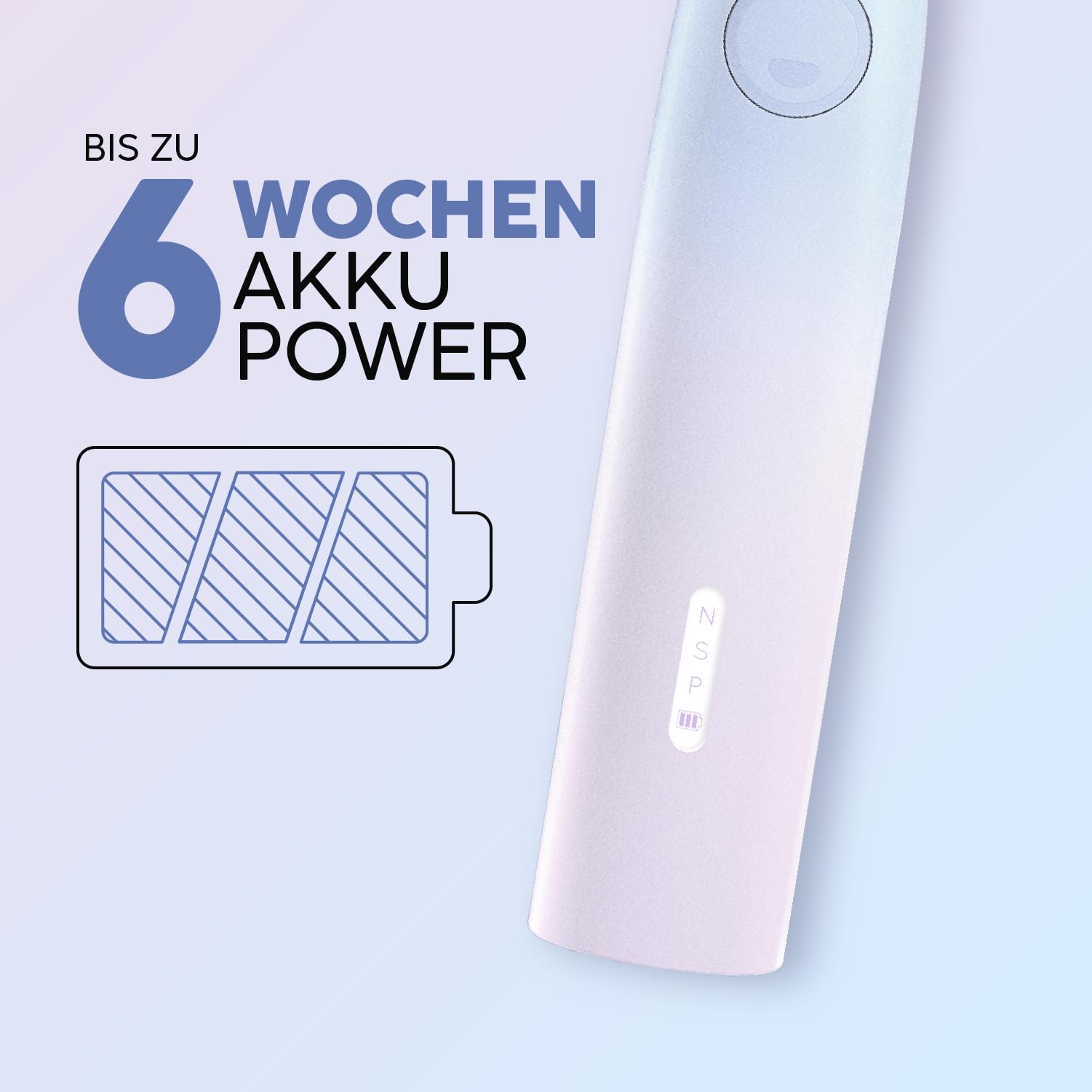 happybrush Spazzolino sonico Eco Vibe 3 – "La grotta dei leoni" – Vincitore del test – Spazzolino elettrico con batteria da 6 settimane – Spazzolini da denti ultrasonici – Include 3 testine – Sunrise