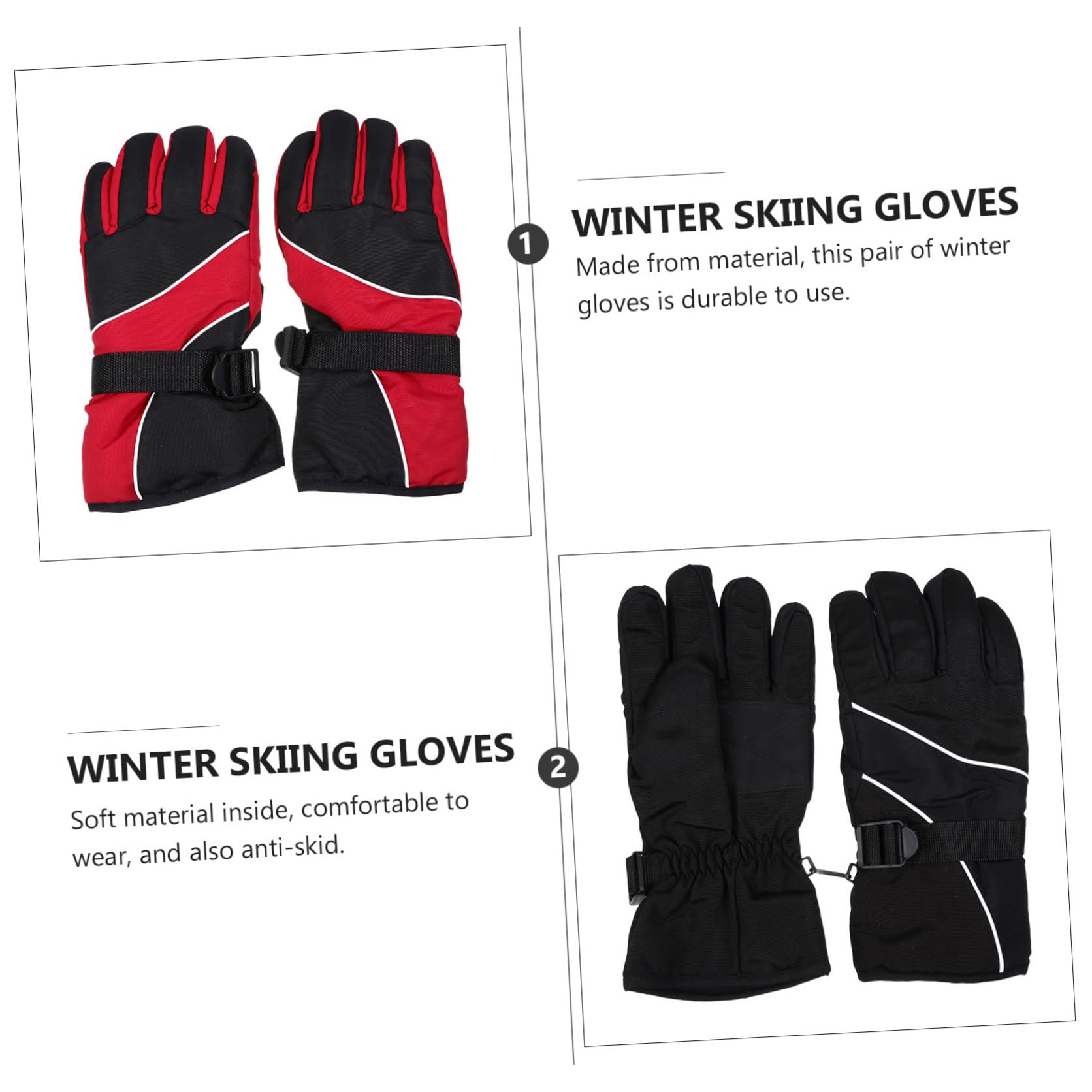 4paare Winterhandschuhe Für Und wasserdichte Winddichte Und rutschfeste Skihandschuhe Für Outdoor-aktivitäten Wie Radfahren Laufen Und Angeln