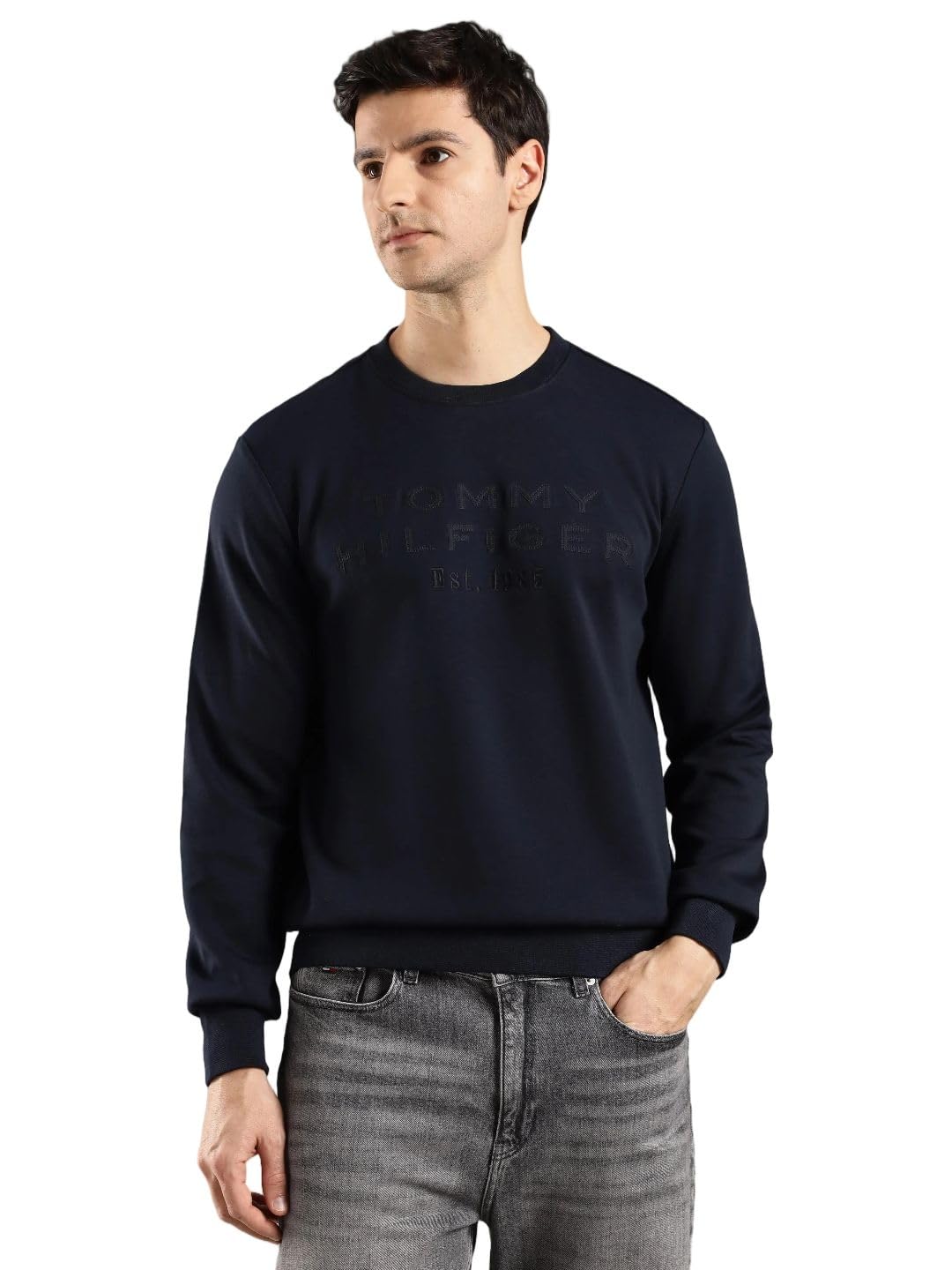 tommy hilfiger Embroidered Logo Regular Fit Cotton Sweater-picture-33