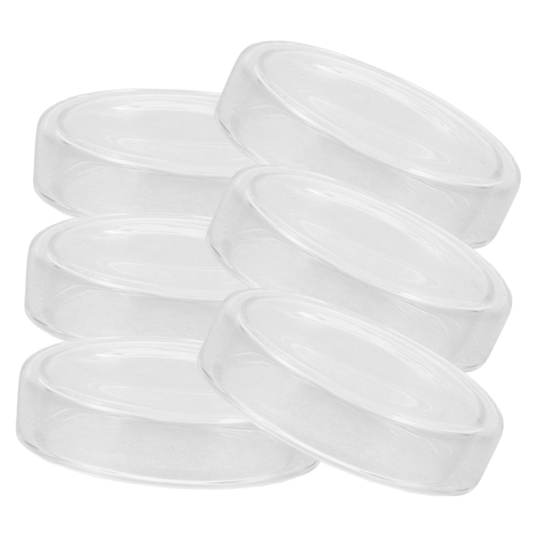 Gatuida 6pezzi Piastra Di Petri Di Petri Trasparente in Vetro Per Colture Cellulari Con Coperchio Per Laboratorio Per Chimica