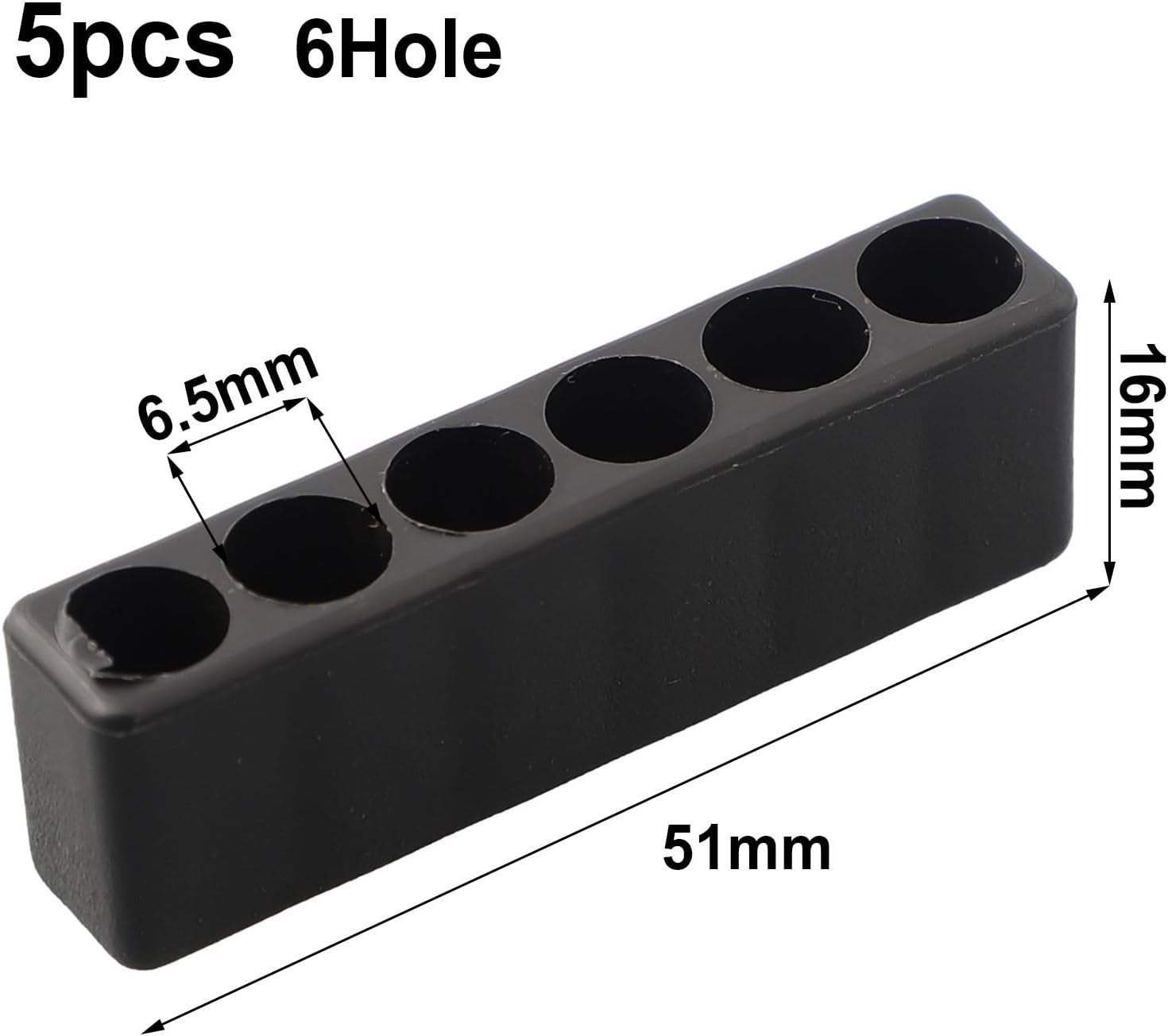 5-Piece 1/4" Hex Shank Screwdriver Bit Holder Set with 6-Hole Storage Organizer Drill Bits – Compact Workshop Tool Accessory