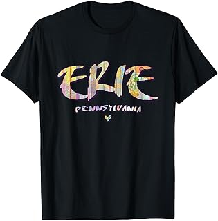 Erie Pennsylvania - Erie PA Watercolor Logo T-Shirt