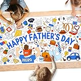 Gatherfun Father's Day Themed Activity Poster/Table Cover - 72" x 31.5" Wall Art for Classroom Wall, School Parties, Happy Father's Day Decorations
