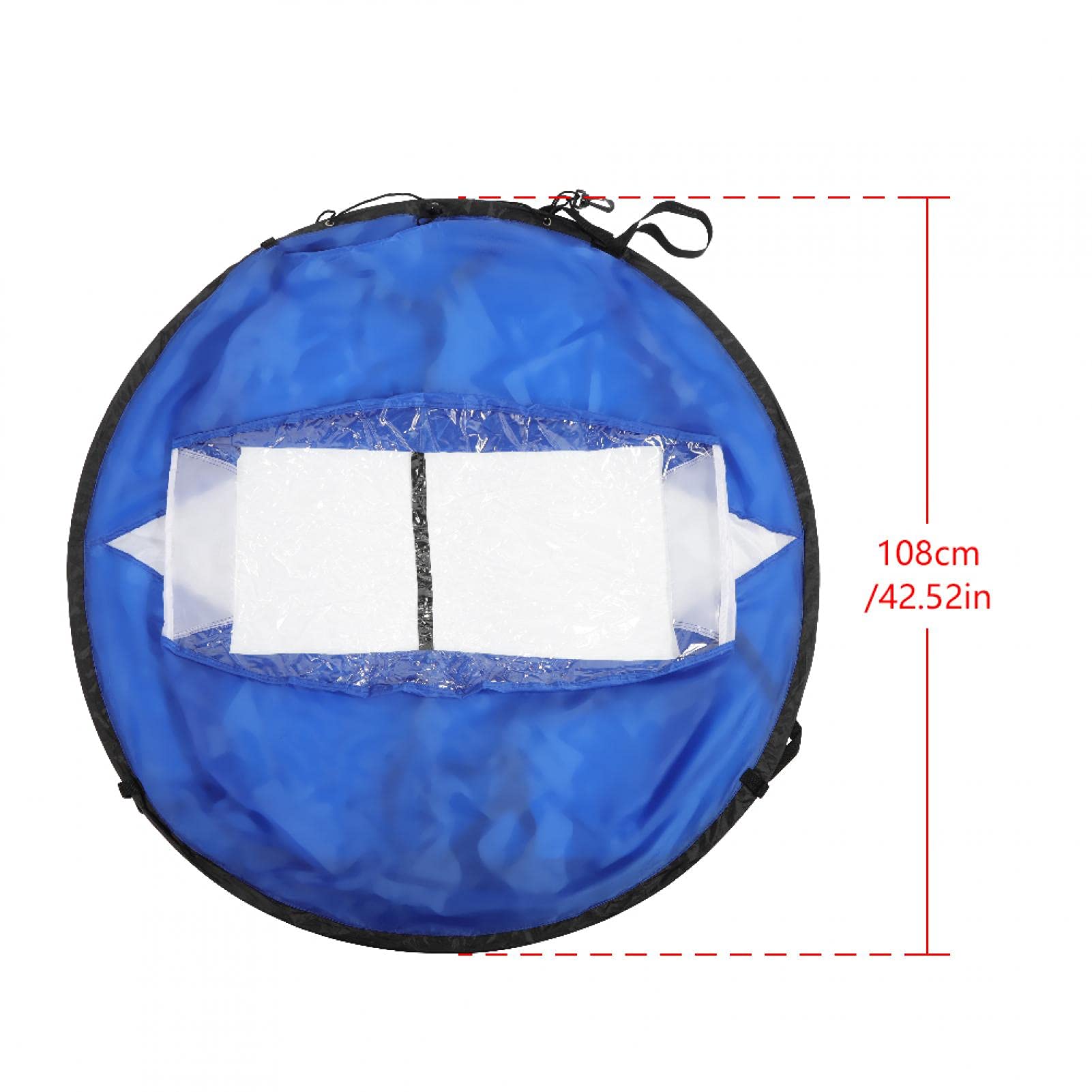 Vela Canoa Vela, Vele Kayak, Vela Vento Sottovento Kit Vela Kayak Wind Sail Kayak Paddle Board Accessori, Finestra Pieghevole Trasparente 108 cm Canoa Vela e Borsa Immagazzinaggio