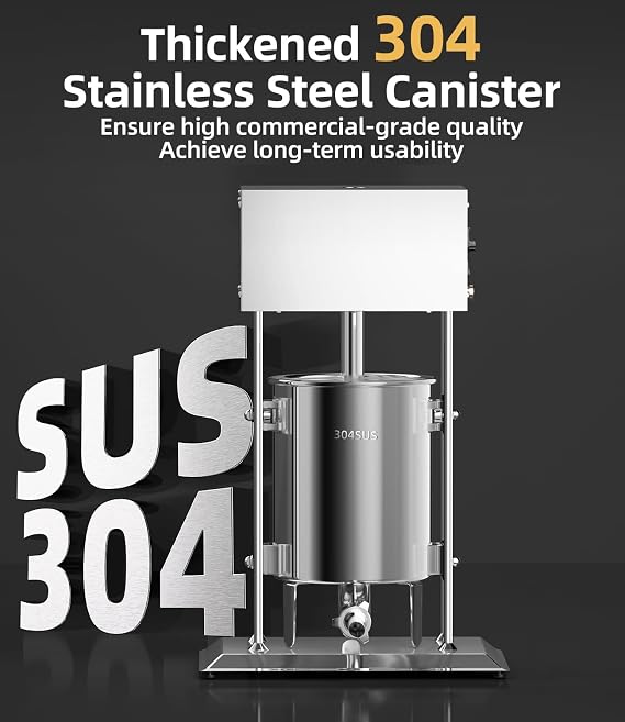 Electric Sausage Stuffer 22 Lb/10 L with 4 Stainless Steel Stuffing Tubes