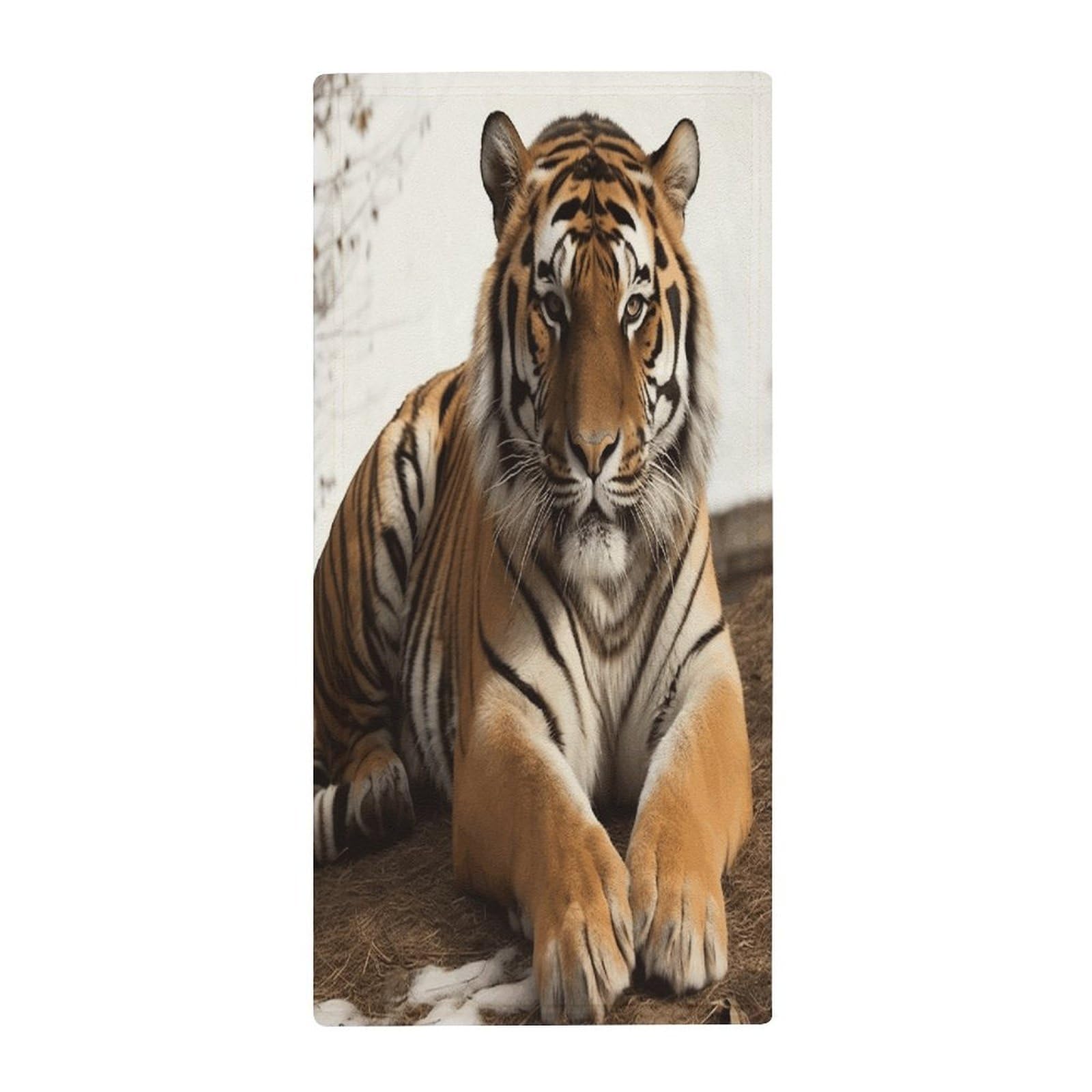 VstaDank Big Tiger Hand Towels Ultra Soft Printed Towels Classic Coral Velvet Kitchen Hand Towel Highly Absorbent Hotel Spa Towel Collection for Bathroom Workout 13.8 X 28.7 in