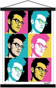 Scorpio Posters Morrissey - Pop Art - Officially Licensed - Mini Poster - 11" x 17" - with Black Wood Poster Holder