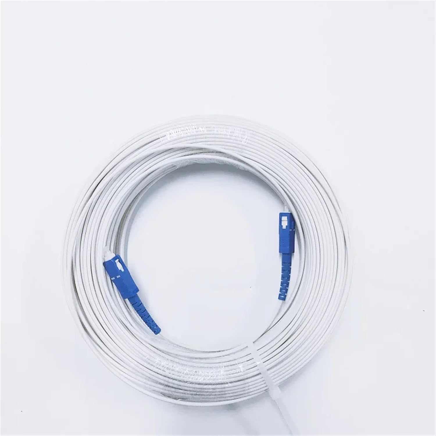 Indoor Fiber Optic Cable SC FC ST LC UPC Patch Cords and Jumpers 2 Steel 1 core SM Fiber Optic Drop Cable(SCAPC-SCAPC 50M)