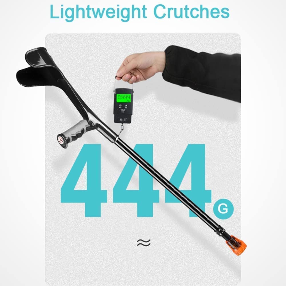 PAASHE 1 par de muletas para Adultos, Bastones ergonómicos, Bastones Ajustables de Aluminio para antebrazo, Bastones Ligeros para Caminar, muletas para Hombres y Mujeres
