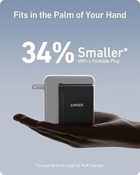 Anker 736 GaN Charger (Nano II 100W), 2 USB-C & 1 USB-A, CES 2022 Award Winner, Ultra Fast Charging for All Devices