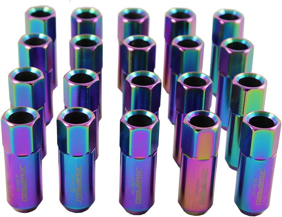 Lоwеѕt Prісе JDMSPEED Neo Chrome 60MM Aluminum Extended Tuner Lug Nuts Replacement for Wheel Rims M12X1.5 20PCS Nеw Dеаl JDMSPEED Neo Chrome 60MM Aluminum Extended Tuner Lug Nuts Replacement for Wheel Rims M12X1.5 20PCS