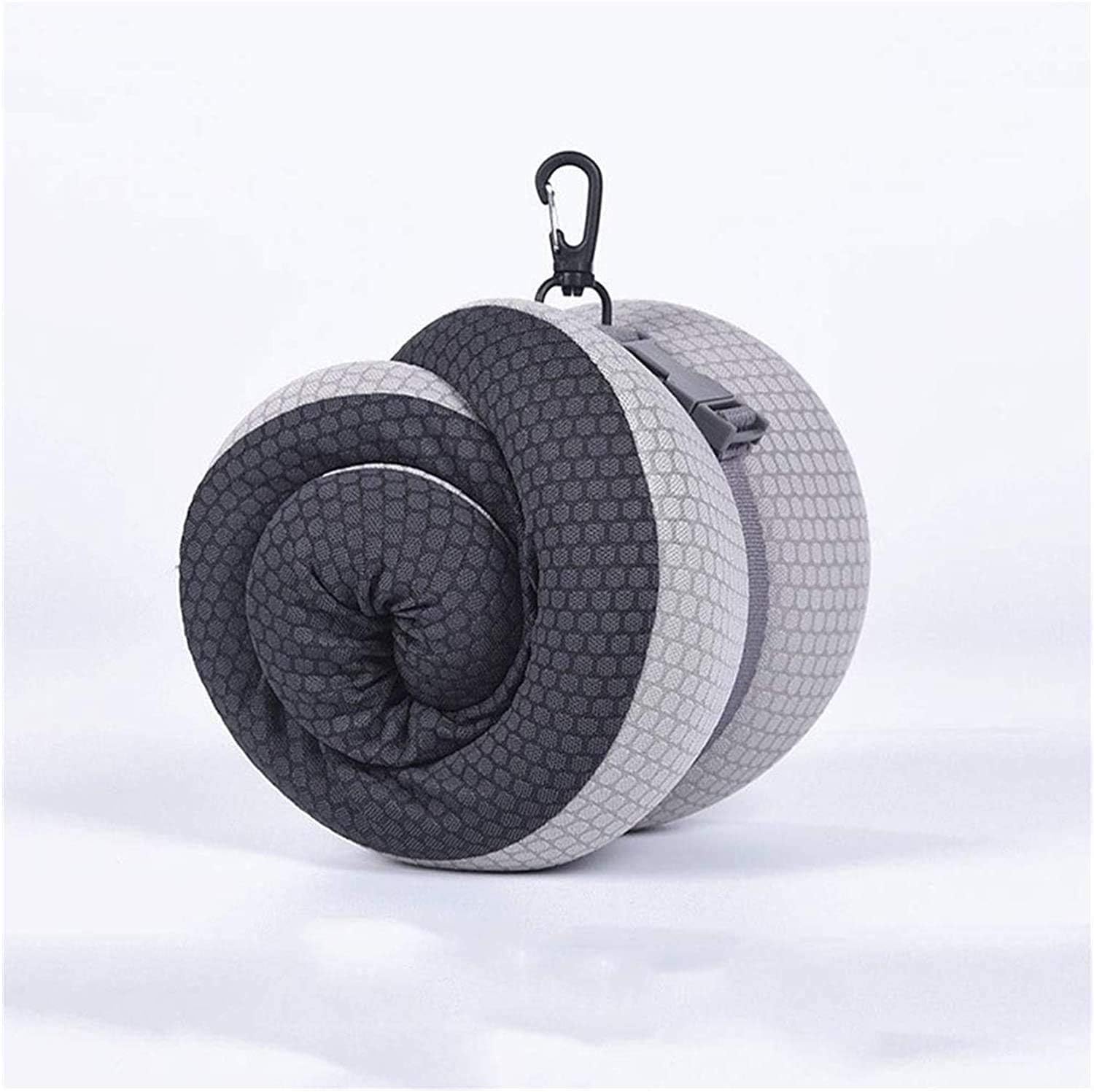 Cuscino da Viaggio con Cappuccio Incorporato, Cuscino cervicale Gonfiabile for Viaggi in Aereo e in Auto, Colori Assortiti