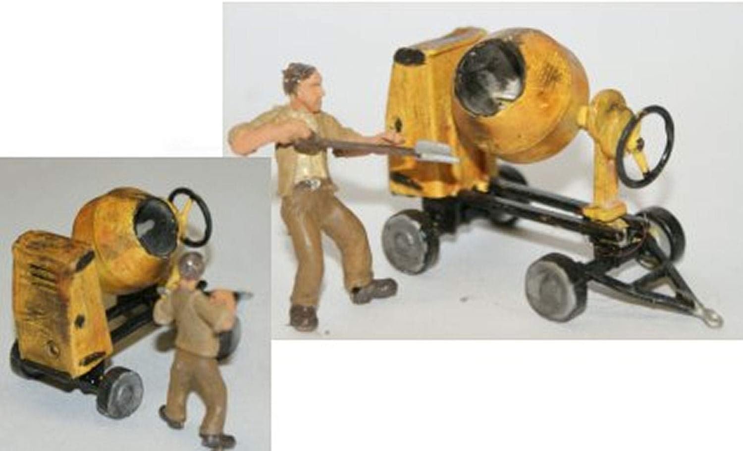 Langley Models Benford Cement Mixer battered Shoveling figure O Scale 1:43 UNPAINTED Model Kit L51