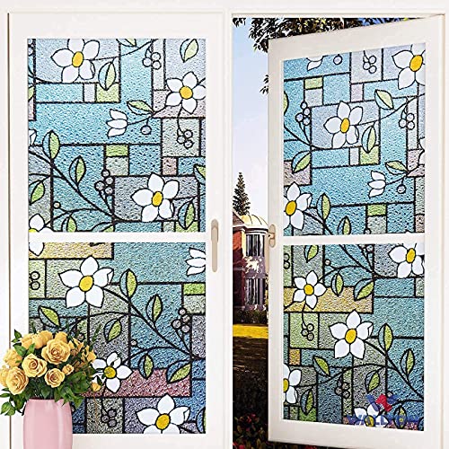 WALLTON-Window-Privacy-Glass-Self-Adhesive-Decorative-for-BathroomDoor-WindowHeat-ControlSidelightAnti-UV-16-X-48-Inches