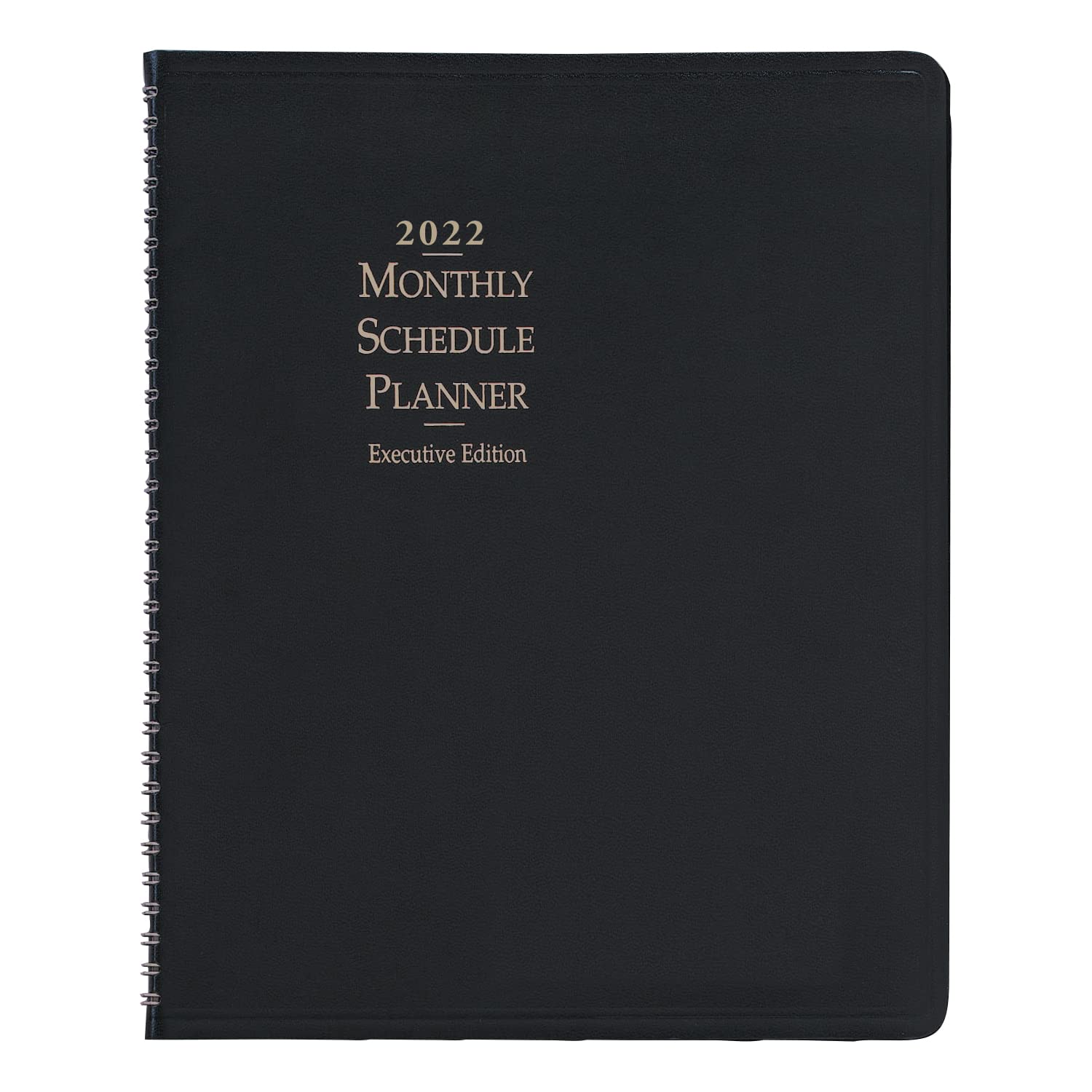 Imprints Online 2022 Monthly Schedule Planner / 9*10.875inch 14 Month Executive Calendar / 2022 Corporate Office Tracker / Made In The USA Black, White, Gold AZBC900-1FBA