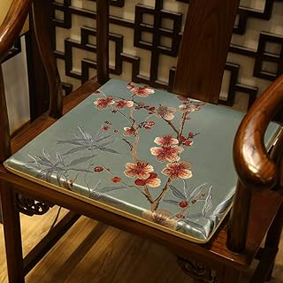 KE & LE Caoba Madera sólida Esponja Cojín de la Silla, Estilo Chino Almohadillas para sillas Estera de sofá Cubierta del Asiento Sillón Clásico Cojín Personalizable-B 50x40x3cm