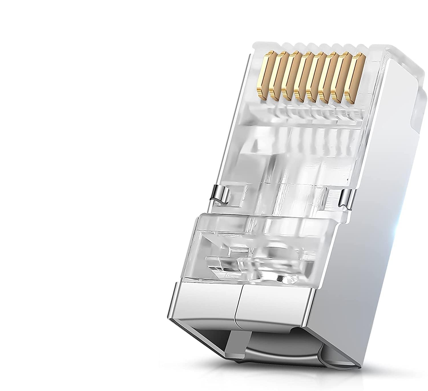 SETH ENTERPRISES (10 Pcs Cat6a/7 Gold Plated Pass through RJ45 FTP/STP Connectors (Zigzag holes)-image-14