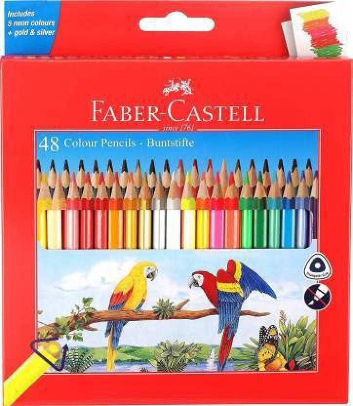 Image of FABER-CASTELL Classic Triangular Shaped Color Pencils (Set of 1, Multicolor)