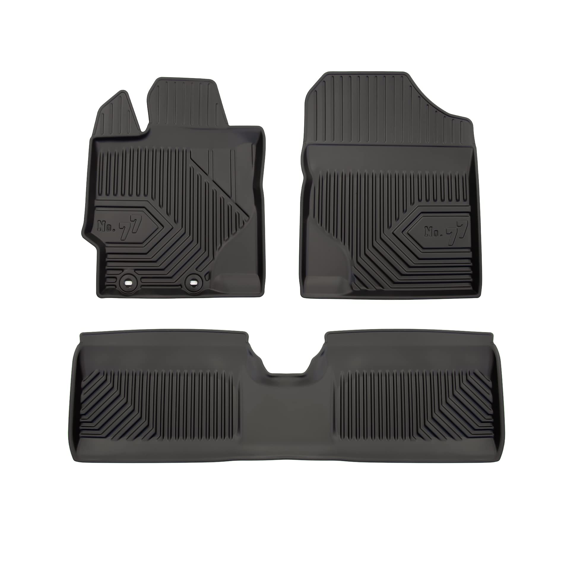 FROGUM No.77 Alfombrillas para Coche Alfombras para Toyota Yaris III 2011-2019 | Borde Alto | para Todo el año | Tamaño