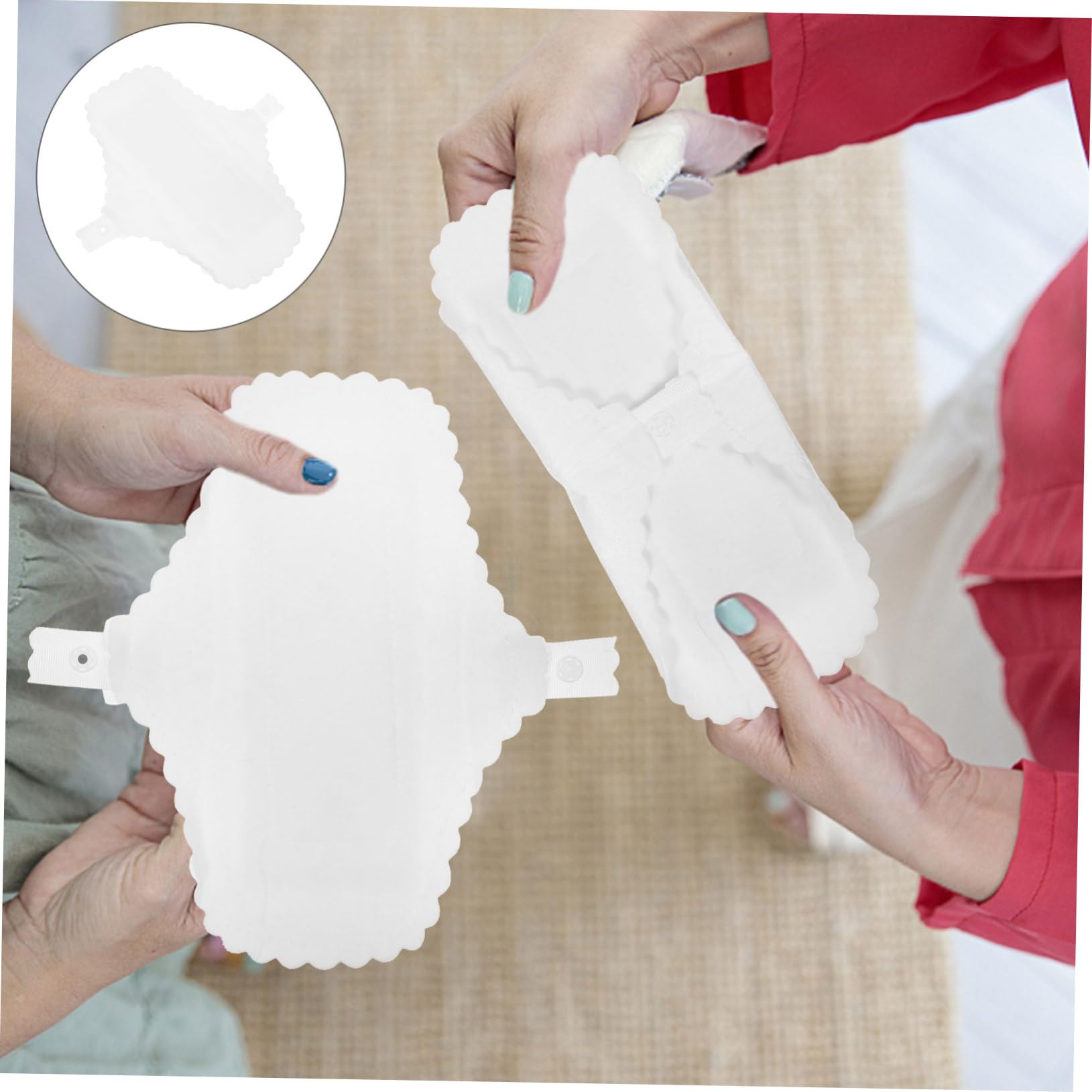 minkissy 2 Set Di Assorbenti Mestruali in Cotone Lavabili E Riutilizzabili Per Le Donne Eleganti Decorazioni in Pizzo 10 Pezzi * 2