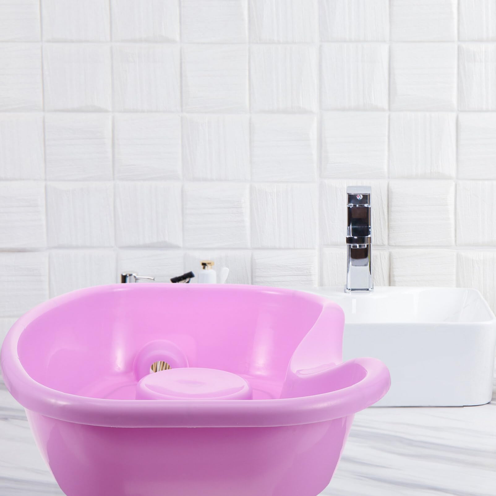 minkissy Shampoo Basin Hair Washing Basin Hair Washing Tray Shampoo Tray Portable Shampoo Bowl for Bathtub Sink Bedridden