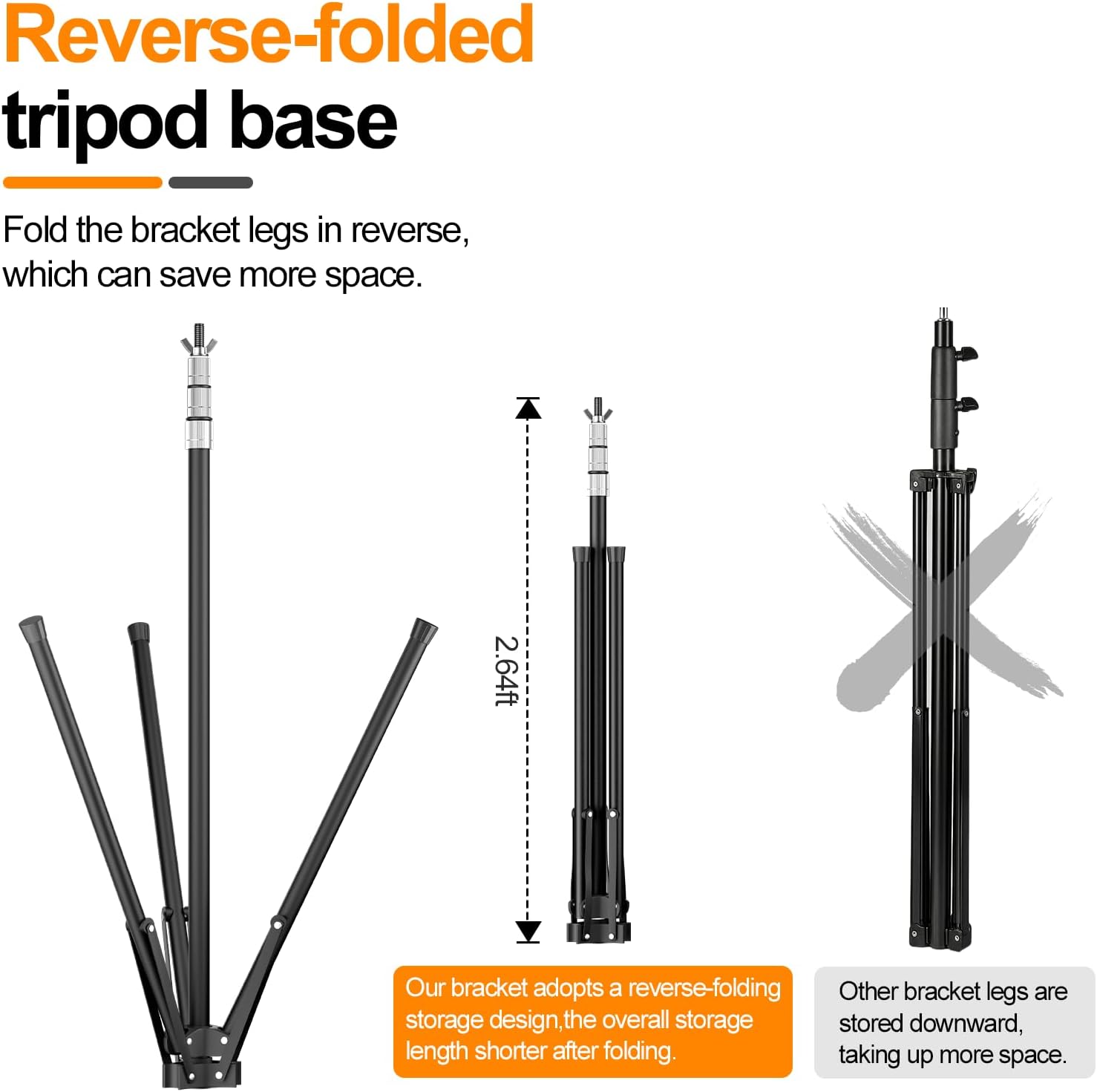 EMART Reverse-Folding Backdrop Stand,8.4x10 ft Photo Back Drop Adjustable Stand kit with a Carrying Bag for Party/Wedding/Photography/Festival Decoration/Graduation