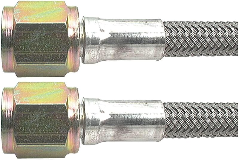Linha de freio trançada em aço inoxidável Allstar Performance #4 AN, 32" (81,28 cm) – Pacote com 5