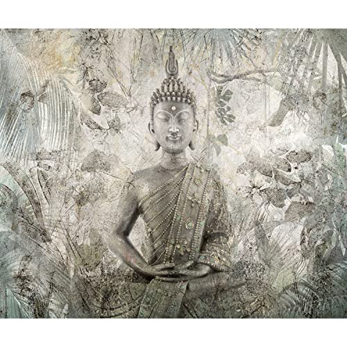 3D Fototapete Zen-Stil 400x280cm - Buddha Kerzenlicht Vlies Tapete