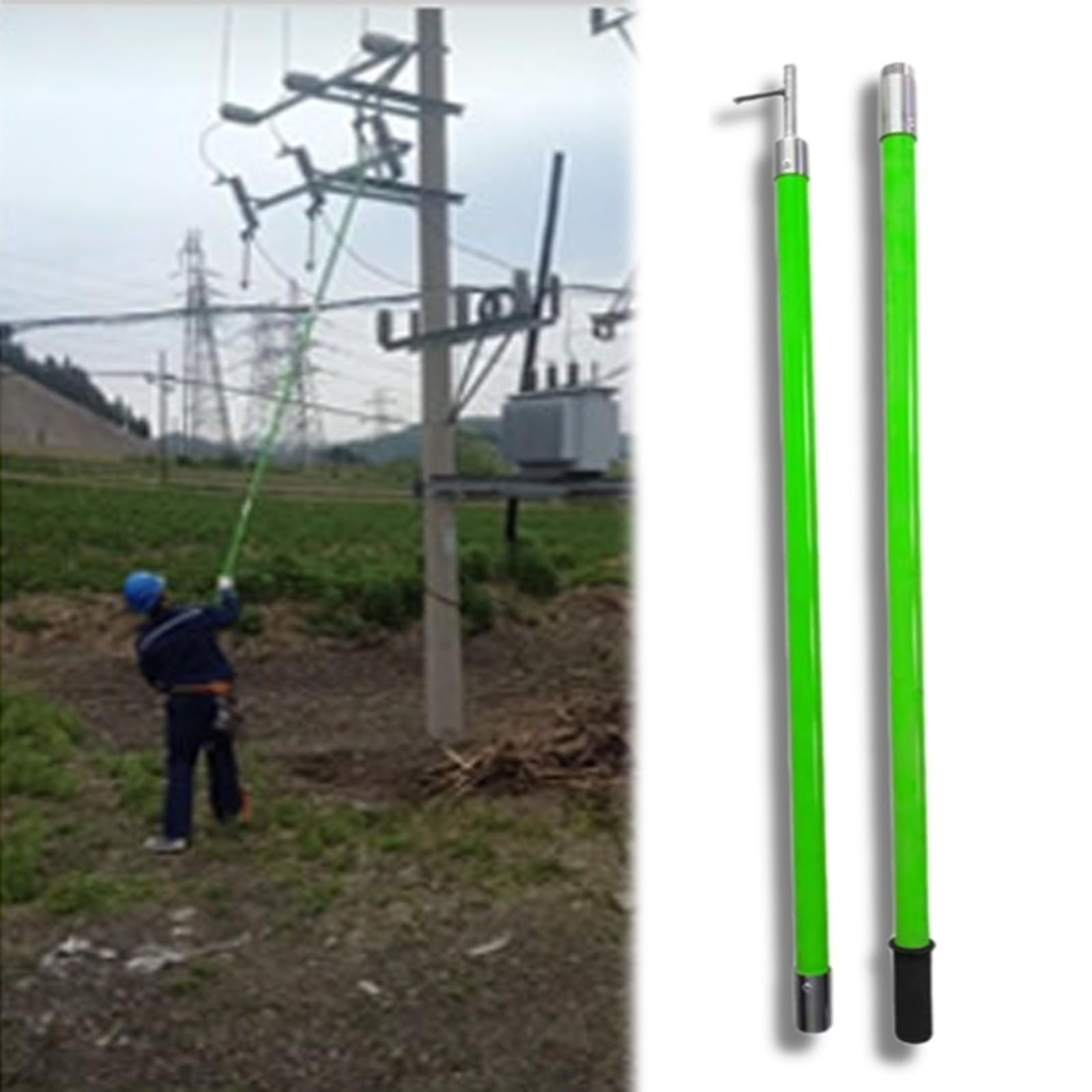 Poteaux isolants pour lignes électriques aériennes lors des chantiers haute tension