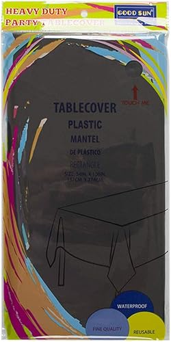Miniatura 3 de Manteles de plástico para mesas rectangulares, paquete de 12 manteles de fiesta resistentes, desechables, manteles rectangulares, 54 x 108 pulgadas,