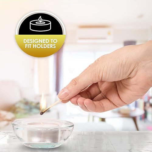 Miniatura 3 de PAMI Velas de té de alta calidad de larga duración bolsa de 16 piezas, velas de té sin perfume con 2.5 horas de tiempo de combustión, velas de