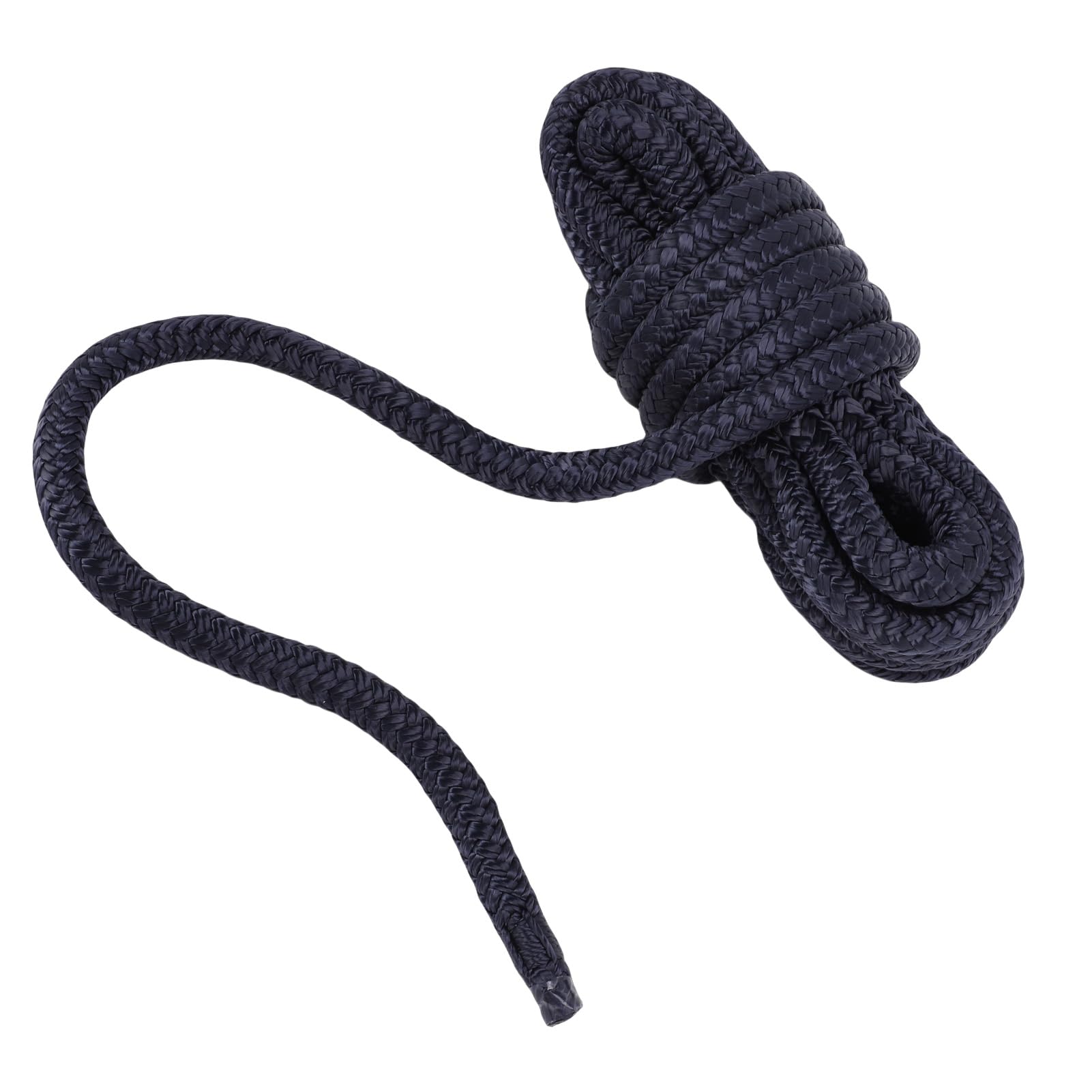 Tissting Bootsleine 1/2 Zoll X 15 Ft Nylon Doppelt Geflochtene Ankerleine Für Sicheres Vertäuen - 2 Stück Hochfeste Marineleine Mit 12 Zoll Auge Für Boote Bis 35 Ft, Segelboote (Marineblau)