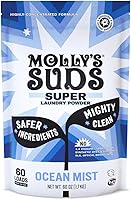 Vista 1 de Molly's Suds Super Powder Detergent Jabón de lavandería natural extra fuerte, lucha contra las manchas Piel sensible Ingredientes derivados
