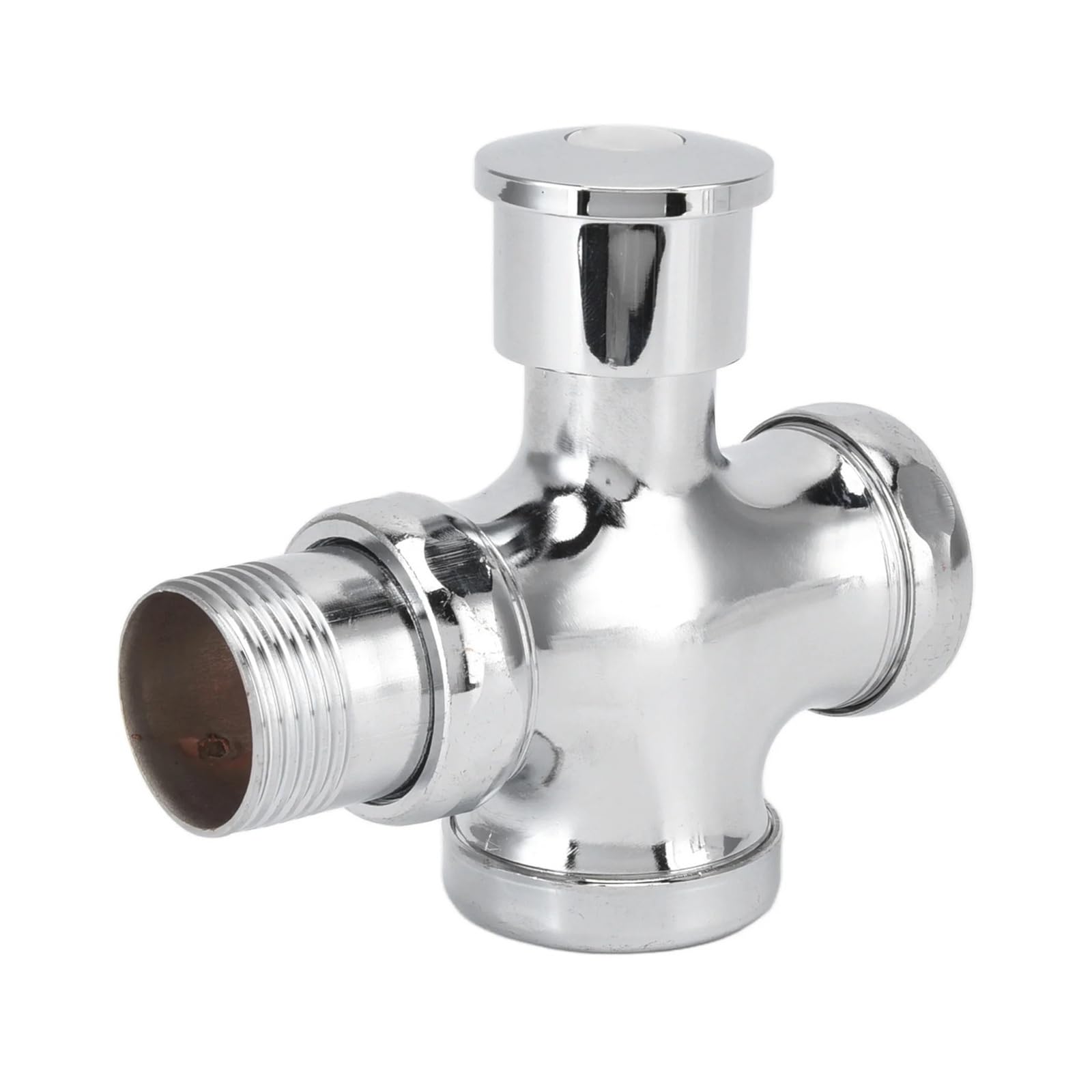 Fluxómetro manual para inodoro Válvula De Descarga For Urinario Con Botón Pulsador Y Conexión Roscada Aleación Zinc Plata Piezas Inodoro