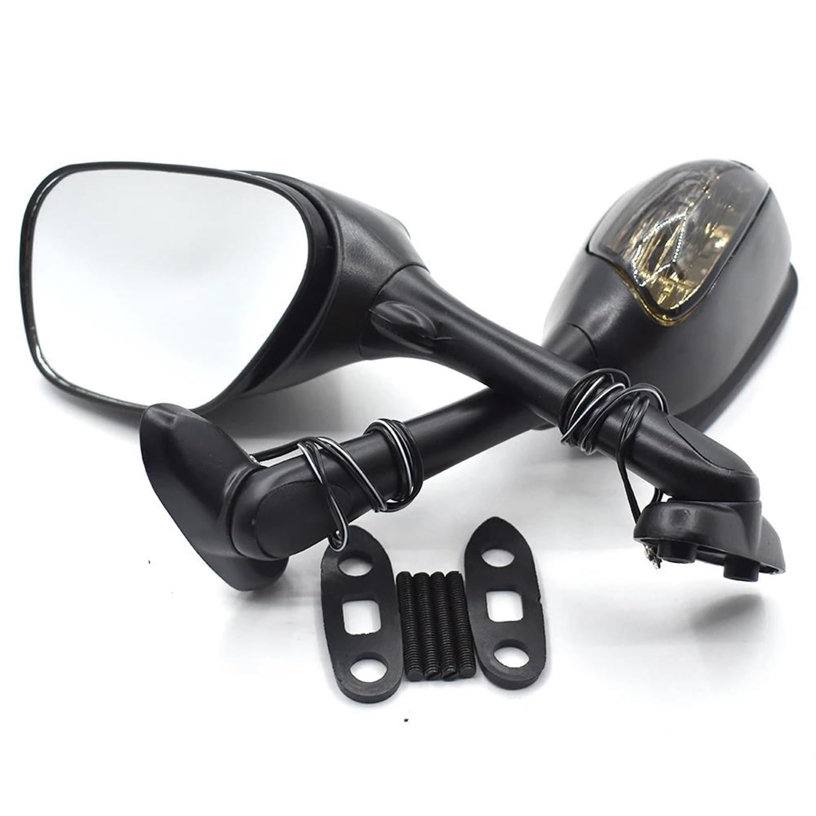 Espejo retrovisor de motocicleta con lente ahumada antirreflejos para rutas seguras en GSX-R 750