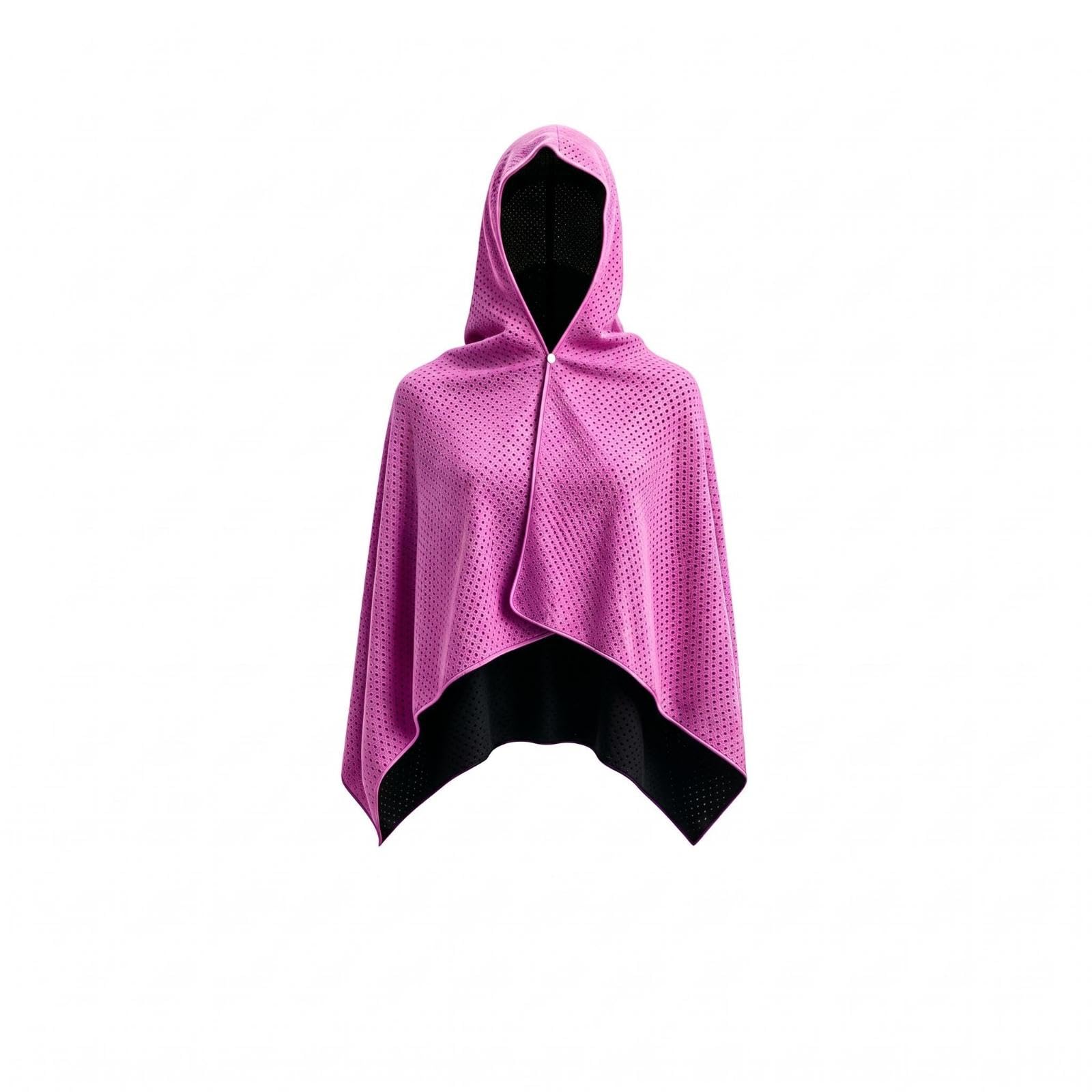 Hooded Sun Shroud Breathable Sun Protection Shawl Quick-Quick-Dry Mesh Poncho Rose Purple-image-19