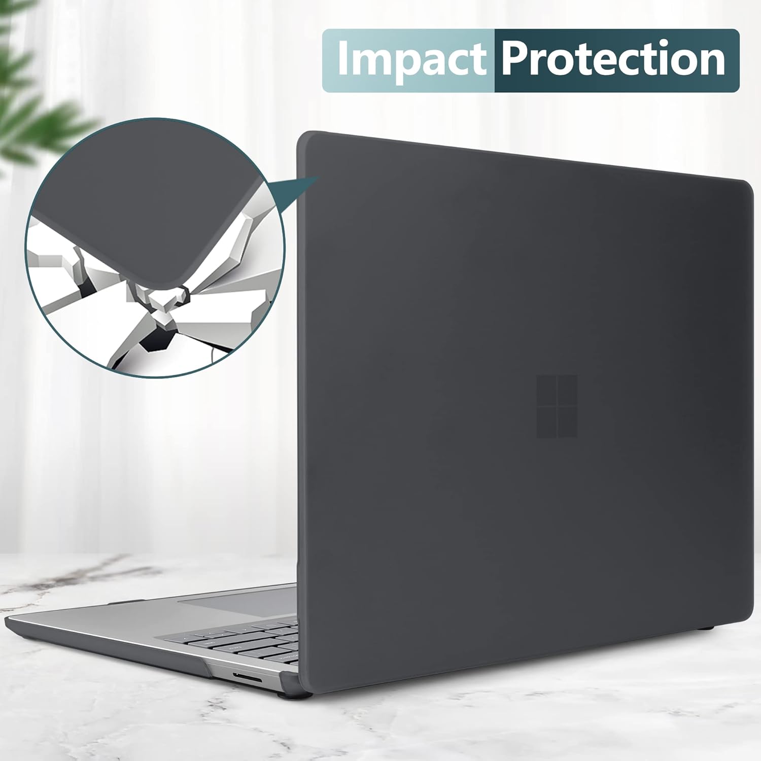 Batianda Premium Case for Microsoft Surface Laptop 13.8-inch Touchscreen 2024 (7th Edition) Lightweight Durable Scratch-Resistant, Easy Install, with Keyboard Cover & Screen Protector, Matte Black